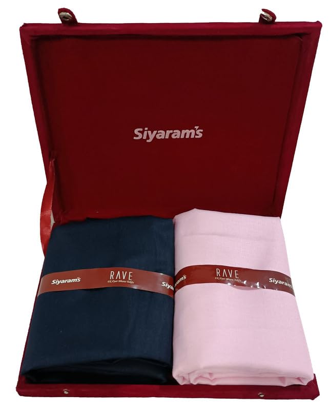 Siyaram's Men's Plain Shirt and Trouser Unstitched Fabric Set -Gift Pack (Multicolour_Free Size)