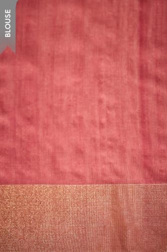 Taneira Light Pink Bengal Pure Silk Cotton Jamdani SareeWith Unstitched Blouse(SAPH01AA6860-Light Pink)