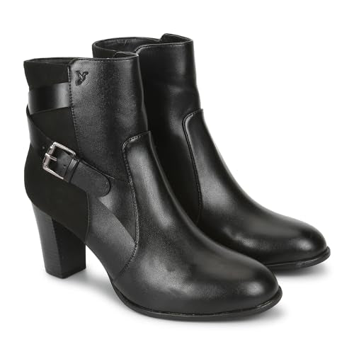 YOHO Women Comfortable Boots Collection | Extra Cushioned Foot Bed And Skin Friendly Ankle Boot With Heels | Trendy, Stylish, Casual Boots | Winter, Snow And Holiday Outings