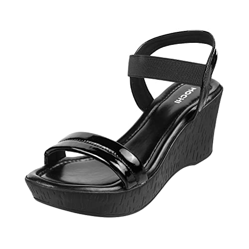 Mochi Womens Synthetic Black Sandals (Size (3 UK (36 EU))