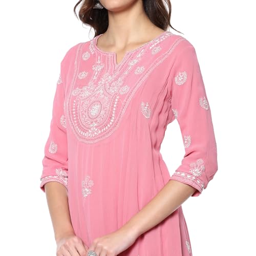 BIBA Women's Viscose Kurta Sets (SKDKALAKRITI9414SS24PNK_Pink