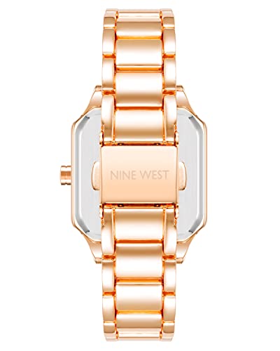 Nine West Women's Bracelet Watch, Analog Display, Metal Band, Limited Movement, Chronograph, Rose Gold-Tone