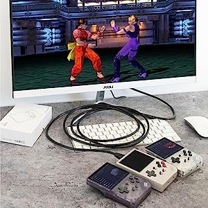 New World Anber-nic RG35XX 2024 Retro Handheld Game Console Linux System HDMI and TV Output 3.5 Inch IPS Screen 64G TF Card 5500+ Classic Games 2600mAh Battery, Best Gift for Child