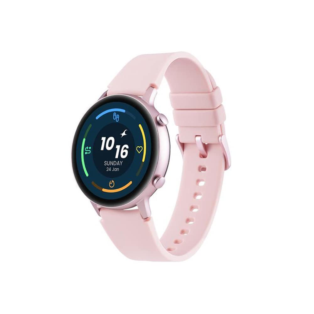 Fastrack Reflex Play +|BT Calling|1.3” AMOLED Display Smartwatch with AOD|Premium Metallic Body|AI Voice Assistant|in-Built Games|BP Monitor|24x7 HRM|SpO2|Multiple Sports Mode|Upto 7 Day Battery|IP68