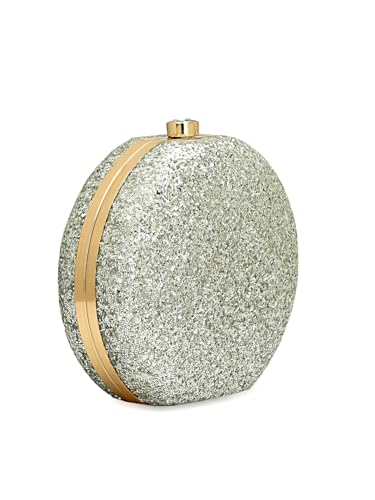 TOOBA Handicraft Women's Beautiful Flower Box Clutch Bag | Detachable Chain Sling Strap| Ladies Purse Wallet