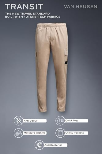 Men Beige Solid Casual Track Pants