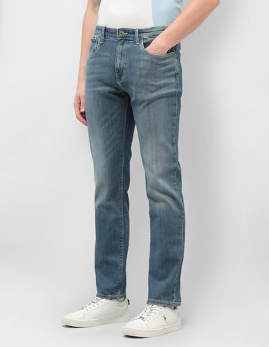 U.S. Polo Assn. Denim Co. Men's Harold Slim Straight Fit Blue Jeans (UDJEN2006_Blue_30)