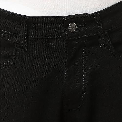 Wrangler Men's Straight Jeans (WMJN005354_Black