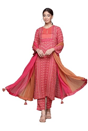 Aarke Ritu Kumar Pink Dhaarna Kurta With Pant And Dupatta