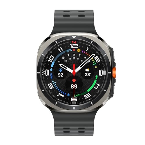 Samsung Galaxy Watch Ultra (47mm, LTE, Silver) with Upto 100h battery | 3nm Processor | Dual GPS | Quick Button/Siren | Sapphire Glass & Titanium | 10ATM & IP68 | BP & ECG Monitor |Energy Score & AGEs