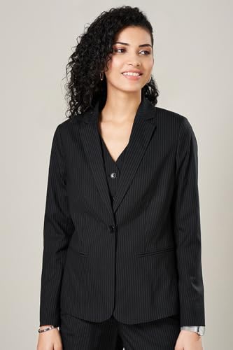 Annabelle by Pantaloons Women's Classic Regular Blazer Black