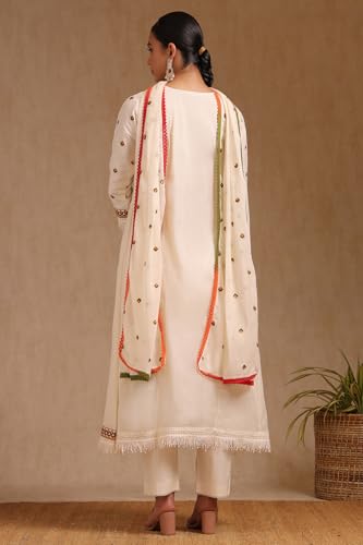 Soch Women's Cotton Salwar Suit Set (EWS5CD21992_Off White
