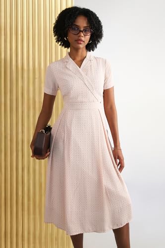 Women Pink Print Formal Dress