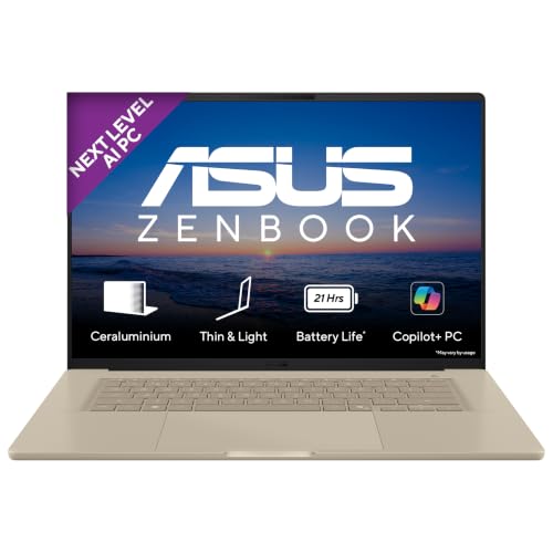 ASUS Zenbook A16 (2026),Snapdragon X2 Elite Extreme,Qualcomm Adreno iGPU,24GB RAM,512GB SSD,OLED,16"(40 cm),Win 11,M365 Basic(1Y),Office 24,Zabriskie Beige,1.2 Kg,UX3607OA-SQ141WS,Thin & Light Laptop