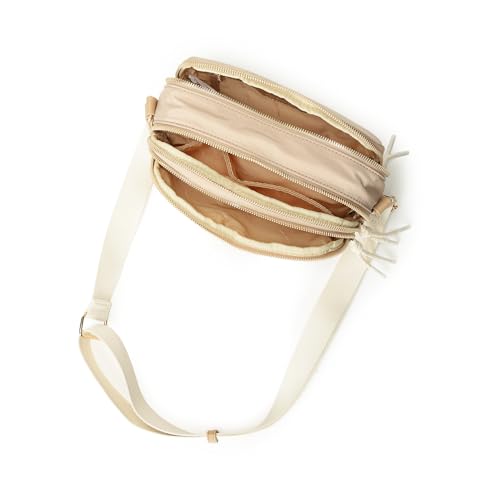 Fastrack Cloud Carry Sling | Lightweight Nylon Sling Bag for Women | Dual Compartments, Organiser Pockets & Adjustable Webbing Strap