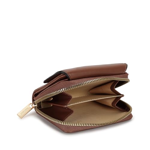 Fastrack Women's Mini Organizer Wallet | Flap Closure, Tri-Fold Design, Zip Coin Pocket, Card & Cash Slots | Compact & Organized | 6 Months Warranty