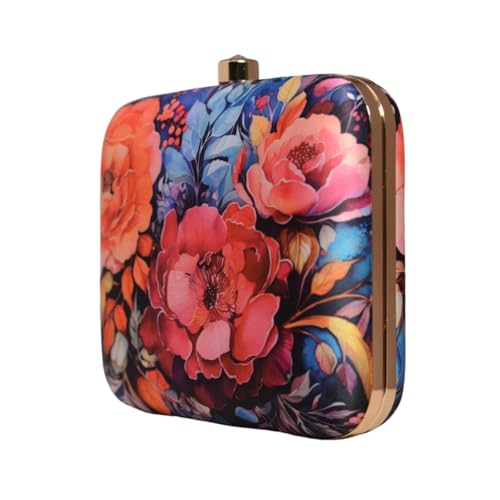 Artklim Floral Printed MultiColor Clutch