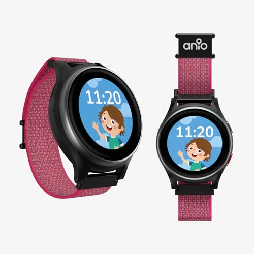 ANIO 6 smartwatch for children, GPS and phone function, Dt. manufacturer, data protection and phone support, long battery life, SOS, Telekom SIM card €30 Amazon coupon after registration