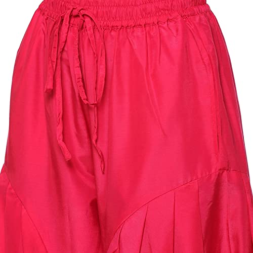 BIBA Polyester Women Printed Relaxed Salwar Kurta Dupatta(Skdphool Ph8200_Meganta_38),Magenta