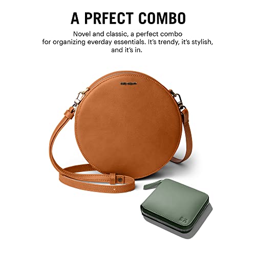 DailyObjects Orbis Sling Crossbody Bag for Women and Stylish Latest Zip Wallet Purse for Girls & Women | Durable Vegan Leather | Handcrafted Ladies Bag | Zip Closure | Mobile Sling Side Bag (Combo)