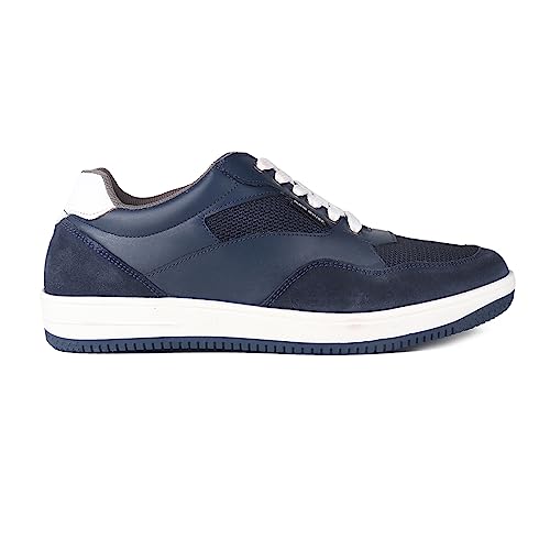 Red Chief Blue Leather Sneakers for Men