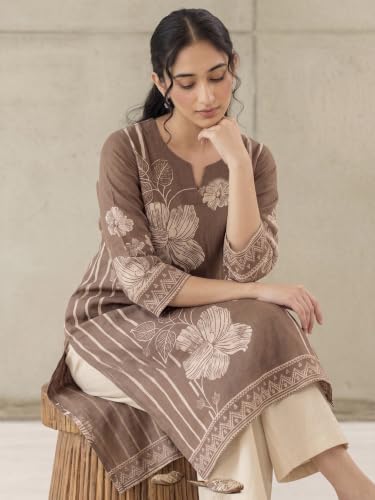 Varanga The Espresso Bloom Pure Silk Festive Women's Kurta Set