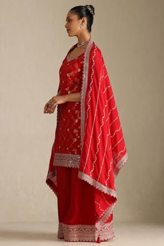 Soch Women's Viscose Blend Salwar Suit Set (EWS5CD22097_Cream