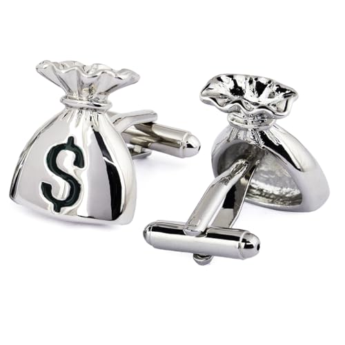 Peluche The Silver Bag of Money Cufflinks for Men