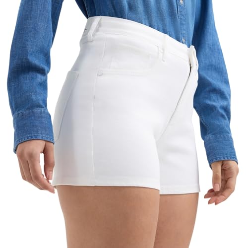 Pepe Jeans Women White High Rise Stretch Denim Shorts
