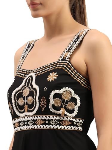 VERO MODA Women's A-Line Black Dress