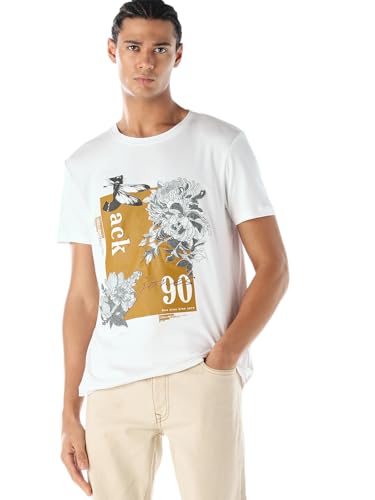 Jack & Jones Men's Regular Fit White Tshirt