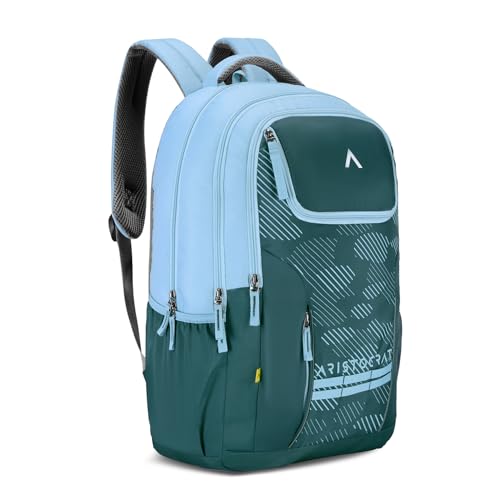 Aristocrat NRG Spacious 42L Casual Backpack, 3 Compartments, Green