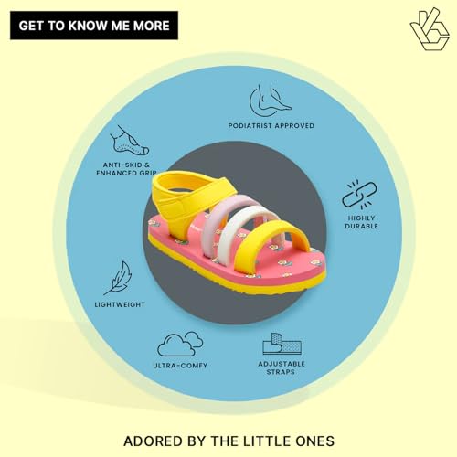 ONYC Premium Blossom Flower Kids Sandals - Pink (Girls)