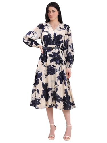 VERO MODA Womens Midi Dress Ecru