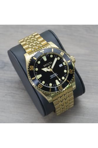 Invicta Pro Diver Men 44mm Stainless Steel Gold Black dial NH35A Automatic