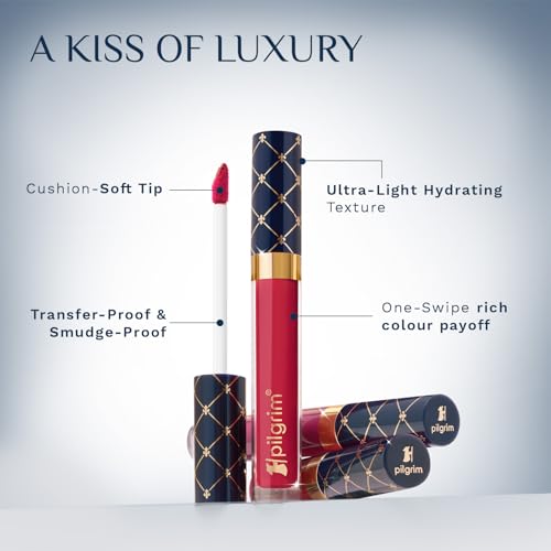 Pilgrim Oh So Crème! Premium Matte Liquid Lipstick | Most Lightweight & Transfer-proof Lipstick | Highly Pigmented & Long-Lasting | 3.5ml (Mauve Affaire-23)
