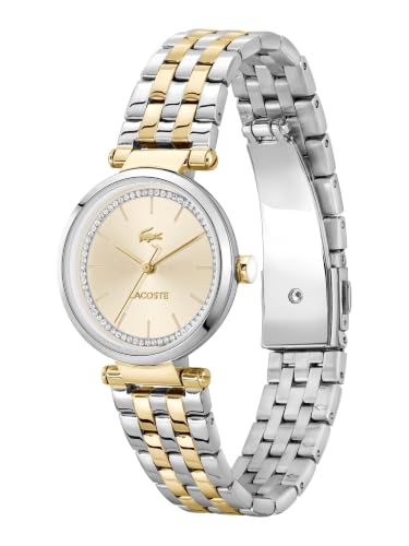 Lacoste Orba Qtz Basic Slim Champagne Round Dial Women's Watch- 2001449
