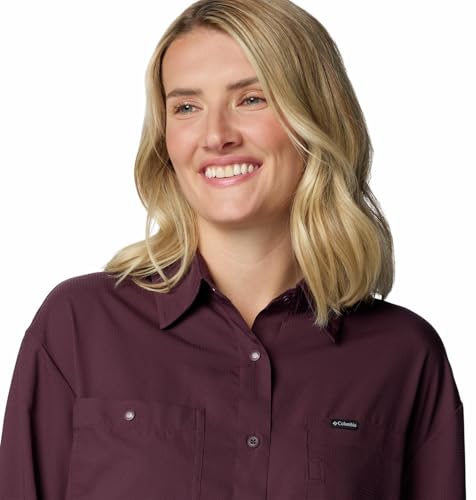 Columbia Womens Silver Ridge Utility Long Sleeve Shirt, Moonvista, S