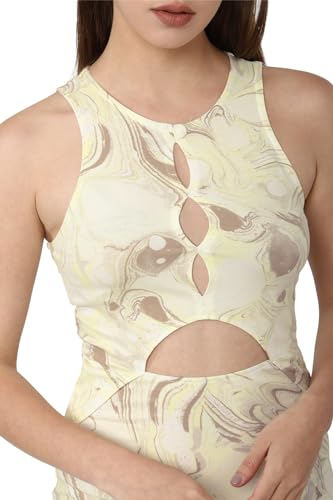 FOREVER 21 Textured Yellow Mini Dresses 23000082520005