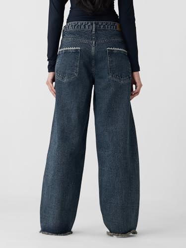The Souled Store Baggy Fit: Souled Women and Girls Buttoned Cotton Jeans