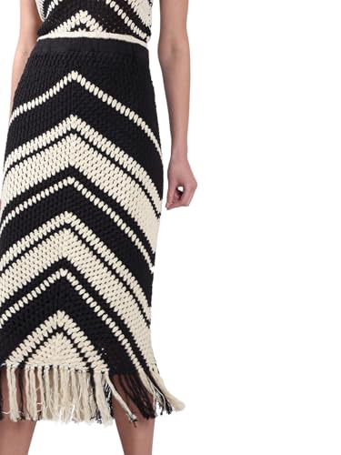 VERO MODA Women's High Rise Black Bodycon Skirt