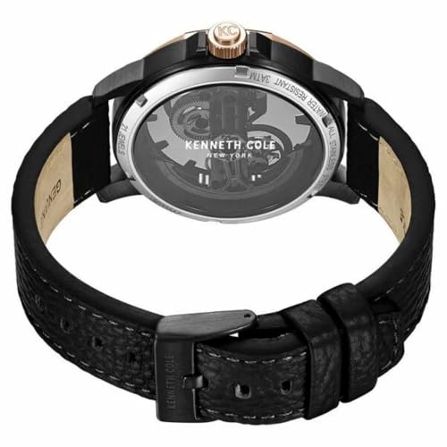 Kenneth Cole Automatic Black Dial Stainless Steel Strap Watch for Men-KCWGE0033702MN