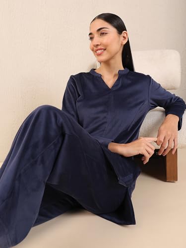 Sweet Dreams Women's Solid Kurti Pyjama Set