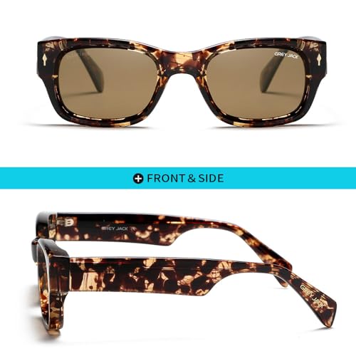 grey jack Vinatge Sun Glasses Women Stylish Strong Tr90 Polarized Sunglasses For Men Uv Protection 3315, Round, Demi Brown/Brown