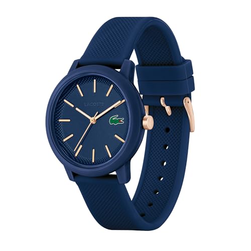 Lacoste Lacoste.12.12 Qtz Basic Blue Round Dial Men's Watch|Blue Silicone Material|Multi Color Band - 2011234