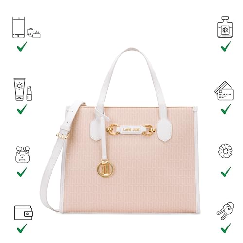 Lavie Luxe Tiffany Medium Box Tote Bag for Women | Tote Bag for Work | Ladies purse | Stylish Shoulder Bag | Gift for Women