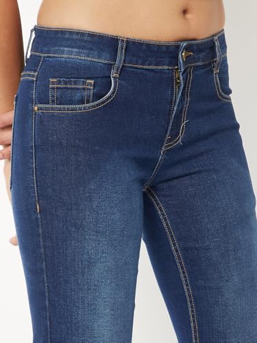 Max Women Washed Flared Jeans (Blue_28)
