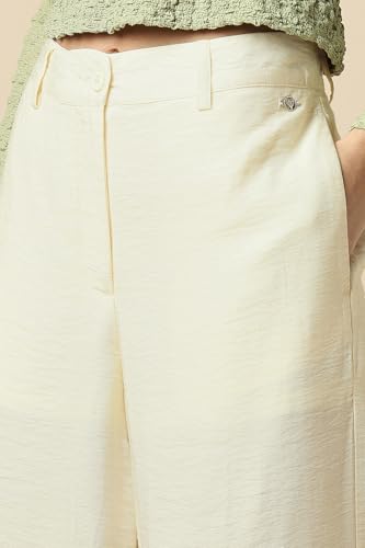 Allen Solly Women's Regular Casual Pants (AHTPCRGF874601_Beige