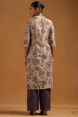 Soch Womens Beige Desert Storm Floral Kurta
