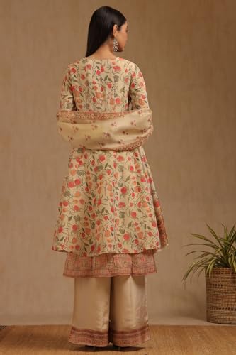 Soch Women's Tissue Salwar Suit Set (EWA5CD22270_Beige